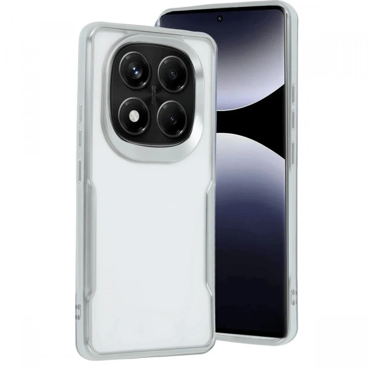 Mey İthalat®   Redmi Note 14 Pro 4G Kılıf Boyi Silikon Kapak - Gümüş