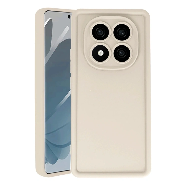 Mey İthalat®   Redmi Note 14 Pro 4G Kılıf Viera Silikon - Krem