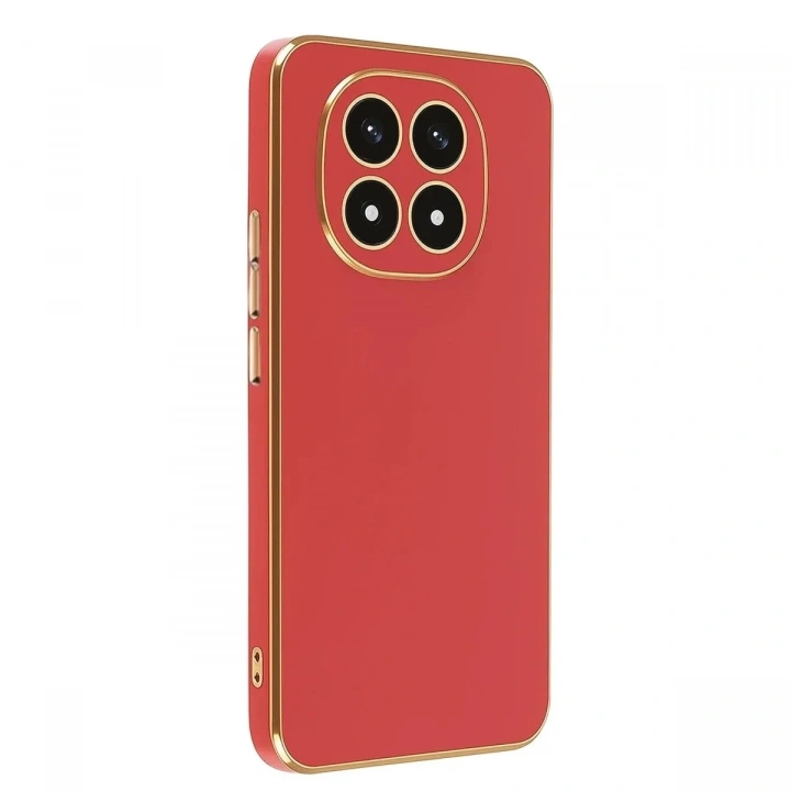 Mey İthalat®   Redmi Note 14 Pro 4G Kılıf Volet Silikon - Kırmızı
