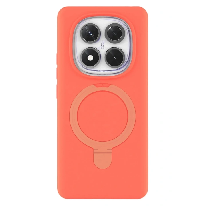 Mey İthalat®   Redmi Note 14 Pro 4G Regal Magsafe Standlı Kapak - Turuncu