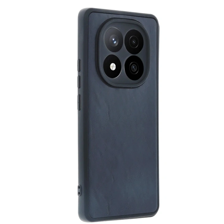 Mey İthalat®   Redmi Note 14 Pro 5G Kılıf Aras Deri Kapak - Lacivert