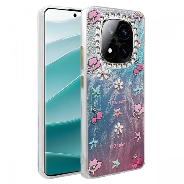 Mey İthalat®   Redmi Note 14 Pro 5G Kılıf Blade Aynalı Desenli Kapak - Desen 4