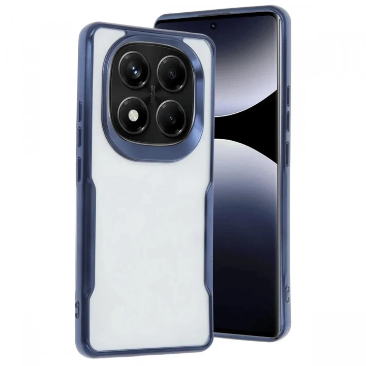 Mey İthalat®   Redmi Note 14 Pro 5G Kılıf Boyi Silikon Kapak - Lacivert