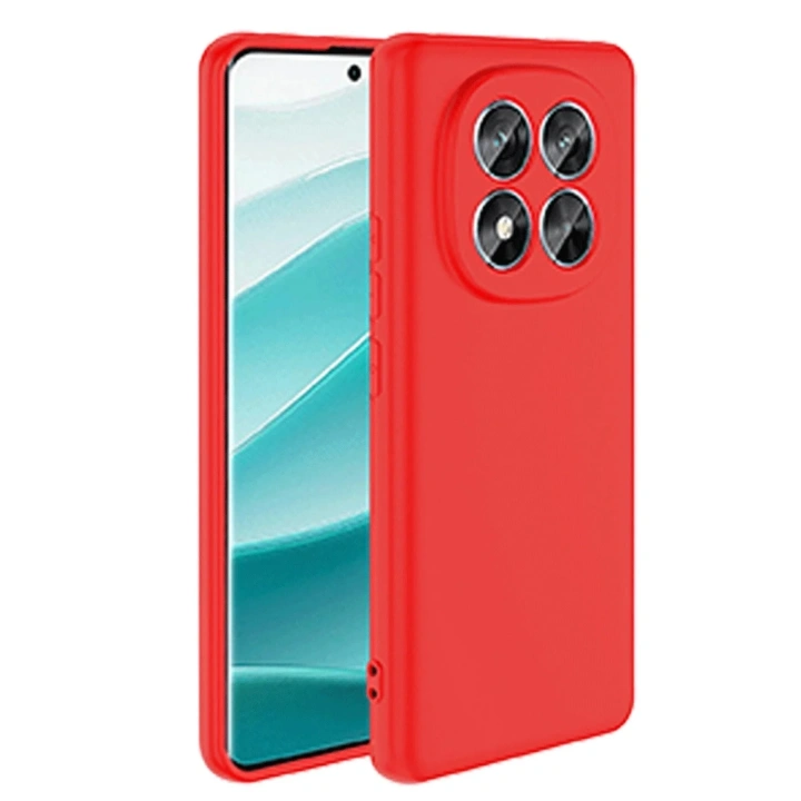 Mey İthalat®   Redmi Note 14 Pro 5G Kılıf First Silikon - Kırmızı