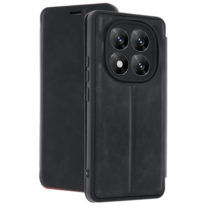 Mey İthalat®   Redmi Note 14 Pro 5G Kılıf Flip Cover - Siyah