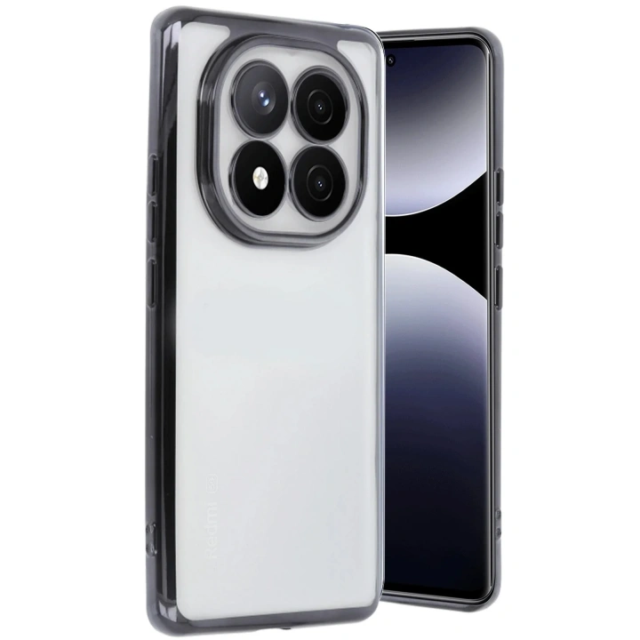 Mey İthalat®   Redmi Note 14 Pro 5G Kılıf  Lensli Silikon - Siyah