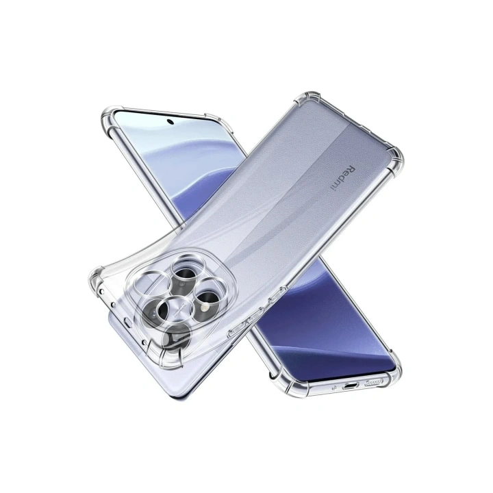 Mey İthalat®   Redmi Note 14 Pro 5G Kılıf Lüx Şeffaf Silikon