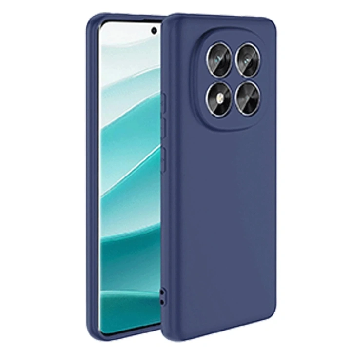 Mey İthalat®   Redmi Note 14 Pro 5G Kılıf Nano içi Kadife Silikon - Lacivert