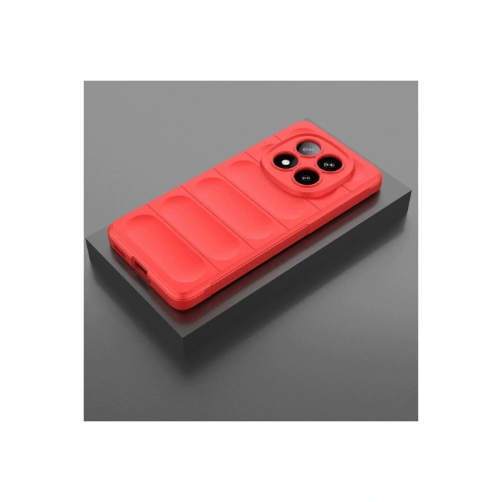 Mey İthalat®   Redmi Note 14 Pro 5G Kılıf Optimum Silikon - Kırmızı