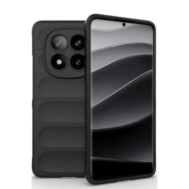 Mey İthalat®   Redmi Note 14 Pro 5G Kılıf Optimum Silikon - Siyah