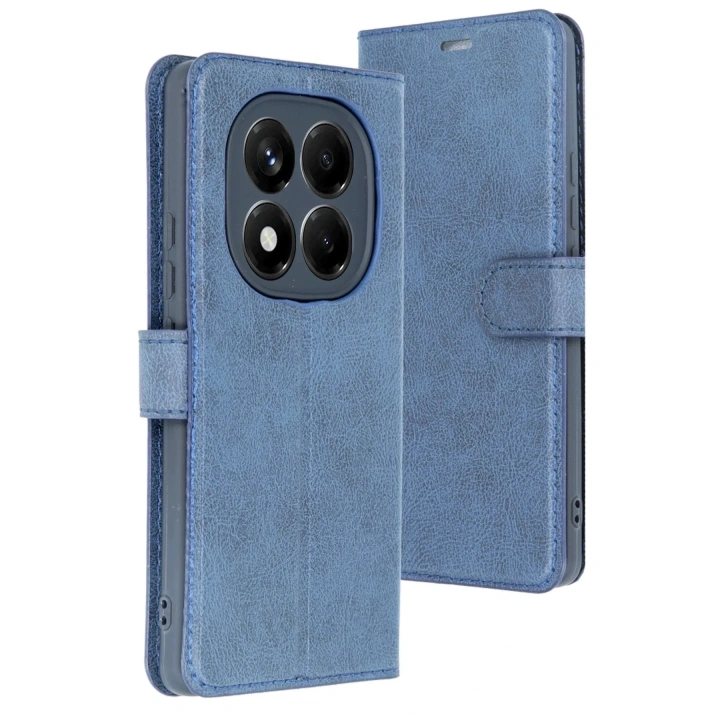 Mey İthalat®   Redmi Note 14 Pro 5G Kılıf Trend S Plus Kapaklı Kılıf - Lacivert