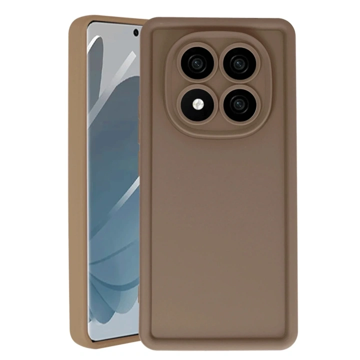 Mey İthalat®   Redmi Note 14 Pro 5G Kılıf Viera Silikon - Kahverengi