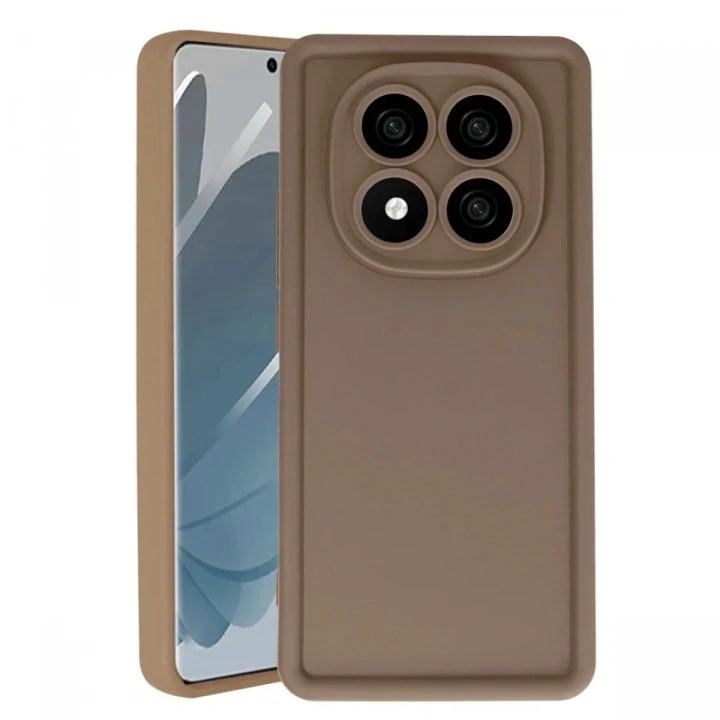 Mey İthalat®   Redmi Note 14 Pro 5G Kılıf Viera Silikon - Kahverengi