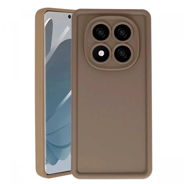 Mey İthalat®   Redmi Note 14 Pro 5G Kılıf Viera Silikon - Kahverengi