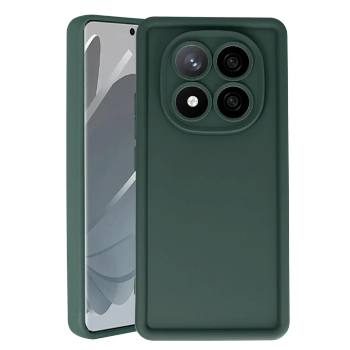 Mey İthalat®   Redmi Note 14 Pro 5G Kılıf Viera Silikon - Koyu Yeşil