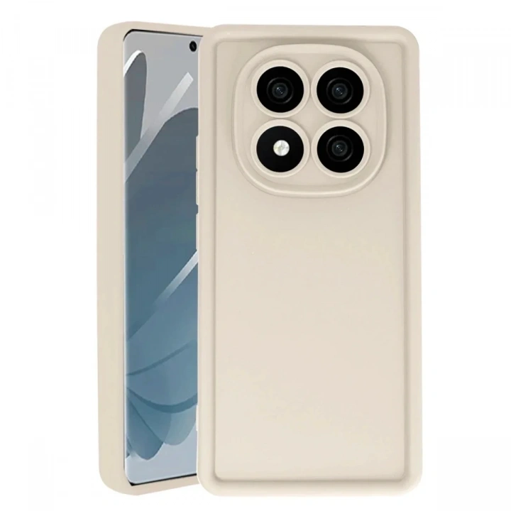 Mey İthalat®   Redmi Note 14 Pro 5G Kılıf Viera Silikon - Krem