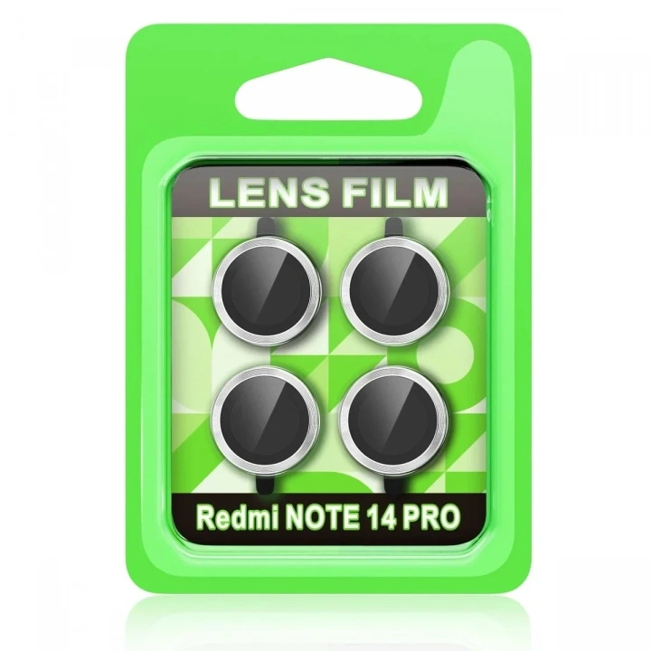 Mey İthalat®   Redmi Note 14 Pro 5G Raze Metal Kamera Lens - Gümüş