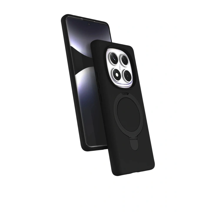 Mey İthalat®   Redmi Note 14 Pro 5G Regal Magsafe Standlı Kapak - Siyah