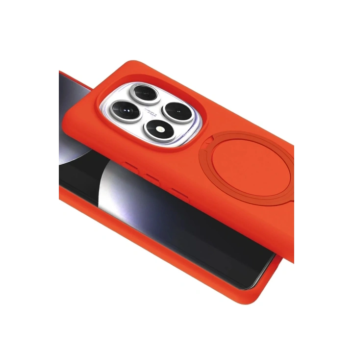 Mey İthalat®   Redmi Note 14 Pro 5G Regal Magsafe Standlı Kapak - Turuncu