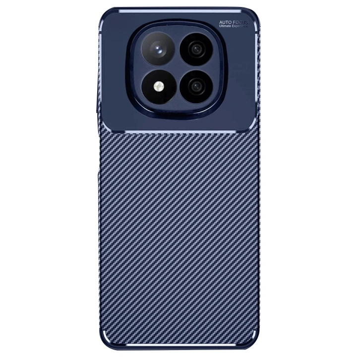 Mey İthalat®   Redmi Note 14 Pro Plus Kılıf Auto Focus Karbon Kapak - Lacivert
