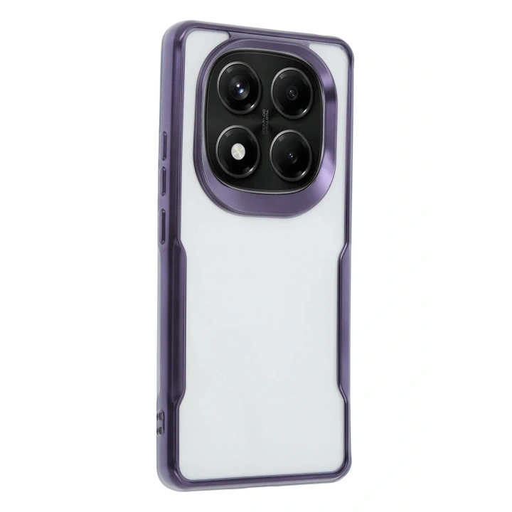 Mey İthalat®   Redmi Note 14 Pro Plus Kılıf Boyi Silikon Kapak - Derin Mor