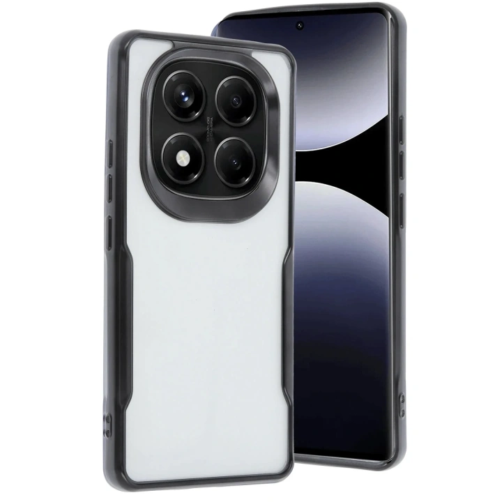 Mey İthalat®   Redmi Note 14 Pro Plus Kılıf Boyi Silikon Kapak - Siyah