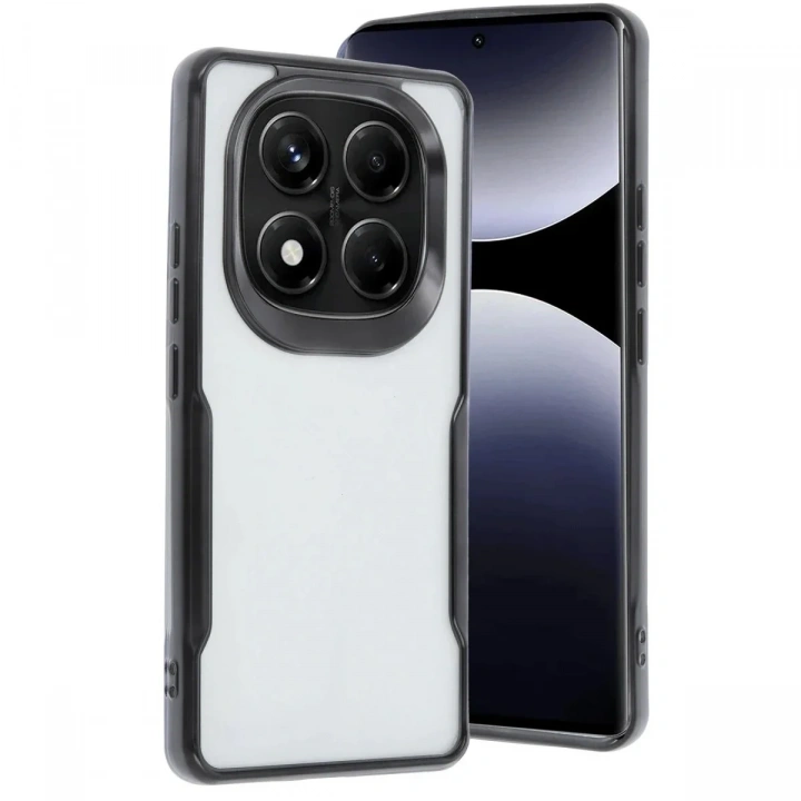 Mey İthalat®   Redmi Note 14 Pro Plus Kılıf Boyi Silikon Kapak - Siyah