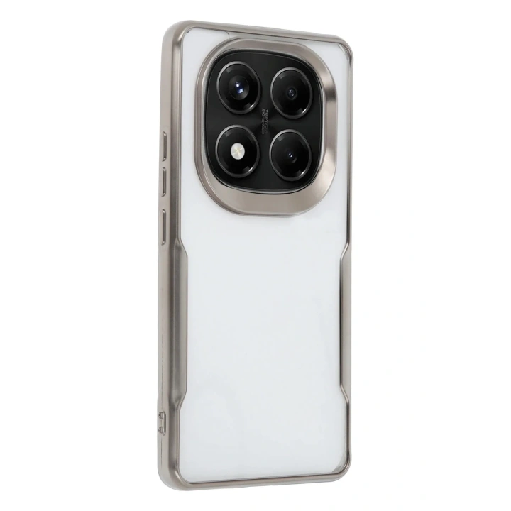Mey İthalat®   Redmi Note 14 Pro Plus Kılıf Boyi Silikon Kapak - Titan Gri