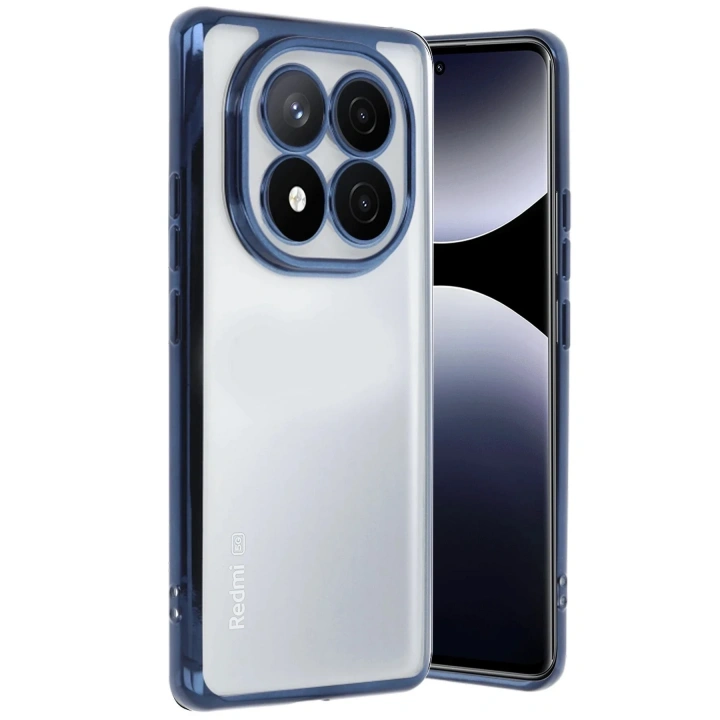 Mey İthalat®   Redmi Note 14 Pro Plus Kılıf  Lensli Silikon - Lacivert