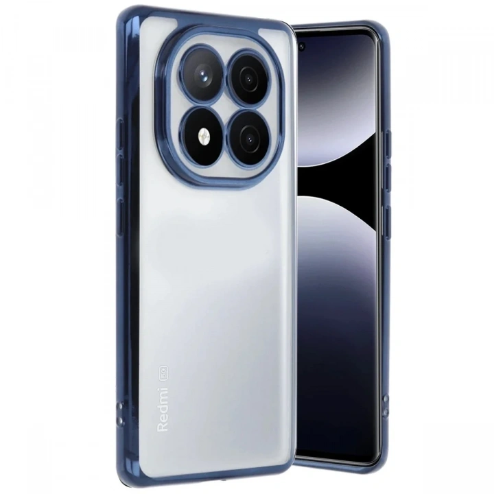 Mey İthalat®   Redmi Note 14 Pro Plus Kılıf  Lensli Silikon - Lacivert