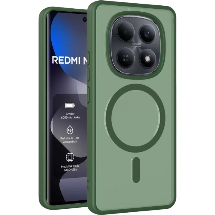 Mey İthalat®   Redmi Note 15 Pro 4G Jota Magsafe Kapak - Koyu Yeşil