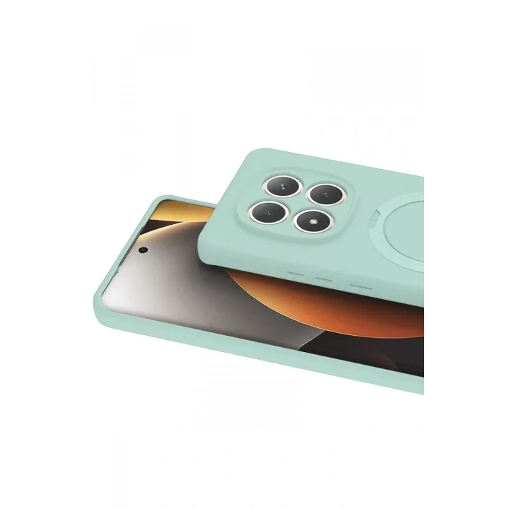 Mey İthalat®   Redmi Note 15 Pro 4G Regal Magsafe Standlı Kapak - Su Yeşili