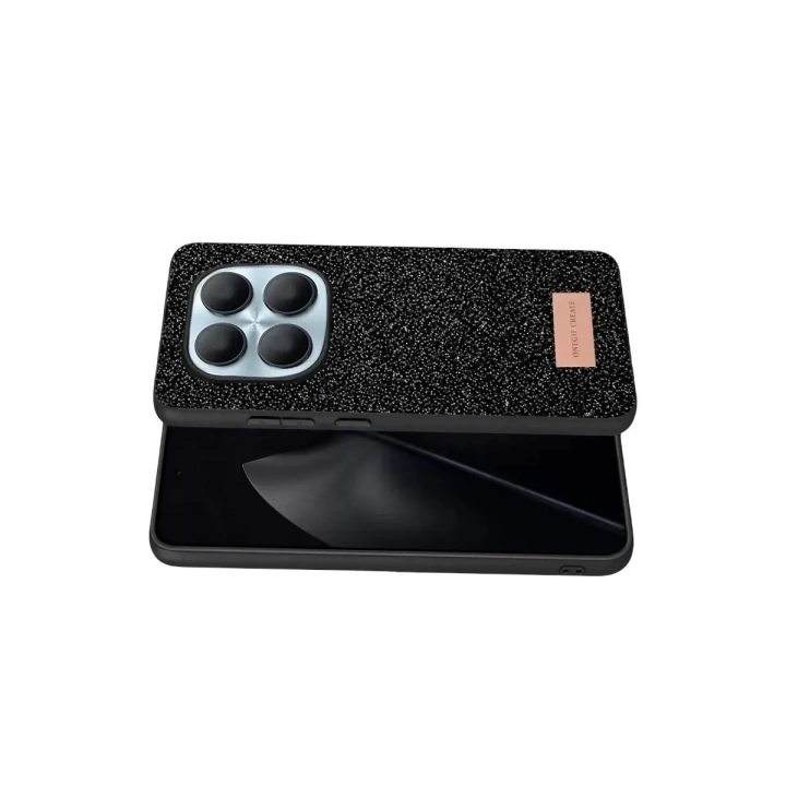Mey İthalat®   Redmi Note 15 Pro 5G Bright Simli Kapak - Siyah