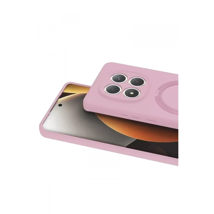 Mey İthalat®   Redmi Note 15 Pro 5G Regal Magsafe Standlı Kapak - Açık Pembe