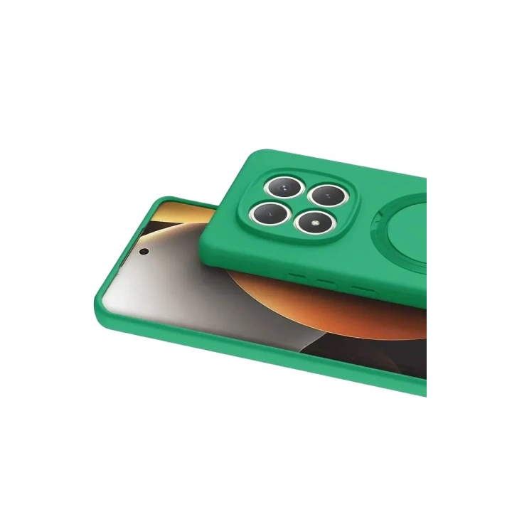 Mey İthalat®   Redmi Note 15 Pro 5G Regal Magsafe Standlı Kapak - Yeşil