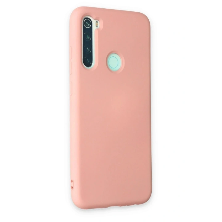 Mey İthalat®   Redmi Note 8 Kılıf Nano içi Kadife Silikon - Pudra