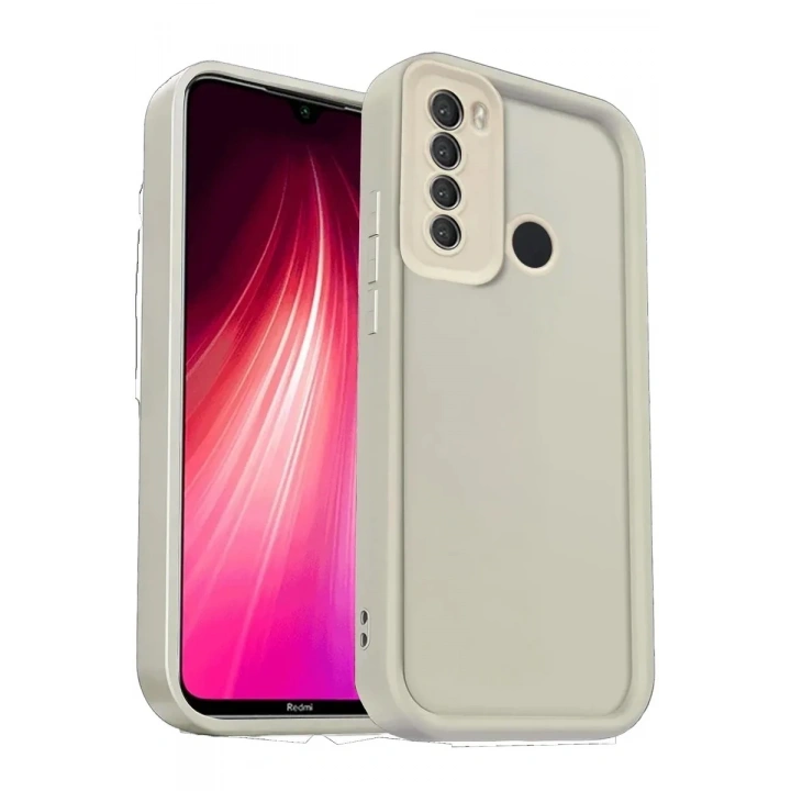 Mey İthalat®   Redmi Note 8 Kılıf Viera Silikon - Krem