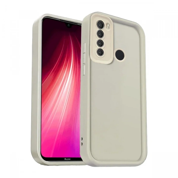 Mey İthalat®   Redmi Note 8 Kılıf Viera Silikon - Krem