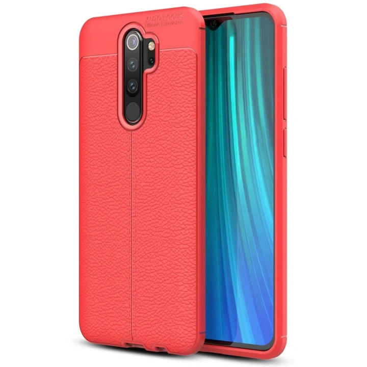 Mey İthalat®   Redmi Note 8 Pro Kılıf Auto Focus Kapak - Kırmızı