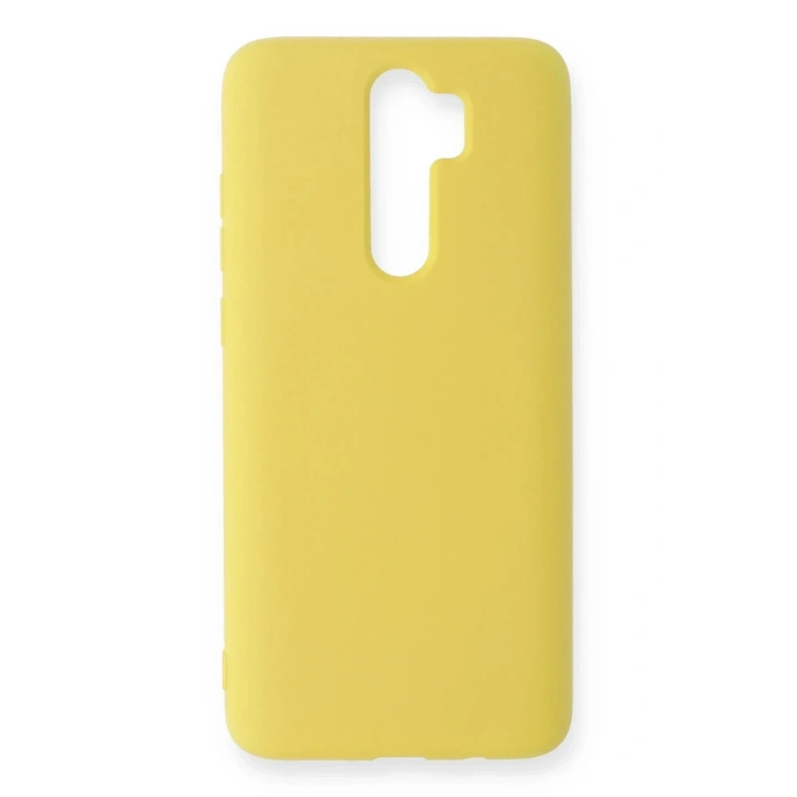 Mey İthalat®   Redmi Note 8 Pro Kılıf Nano içi Kadife Silikon - Sarı