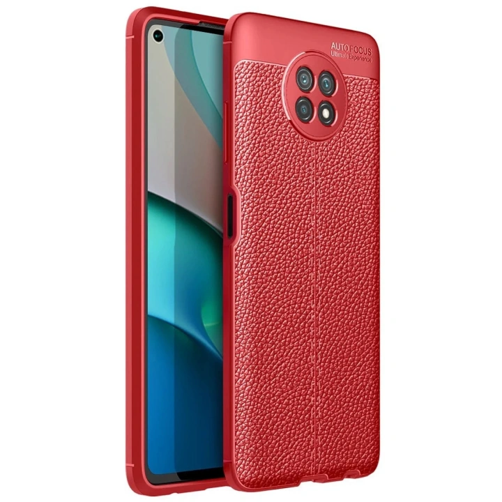 Mey İthalat®   Redmi Note 9 5G Kılıf Auto Focus Kapak - Kırmızı