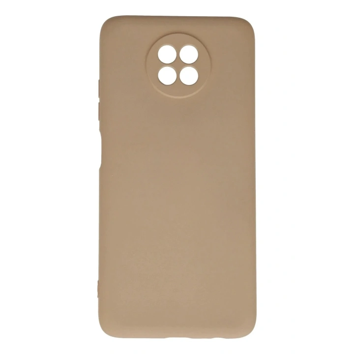 Mey İthalat®   Redmi Note 9 5G Kılıf Nano içi Kadife Silikon - Bej