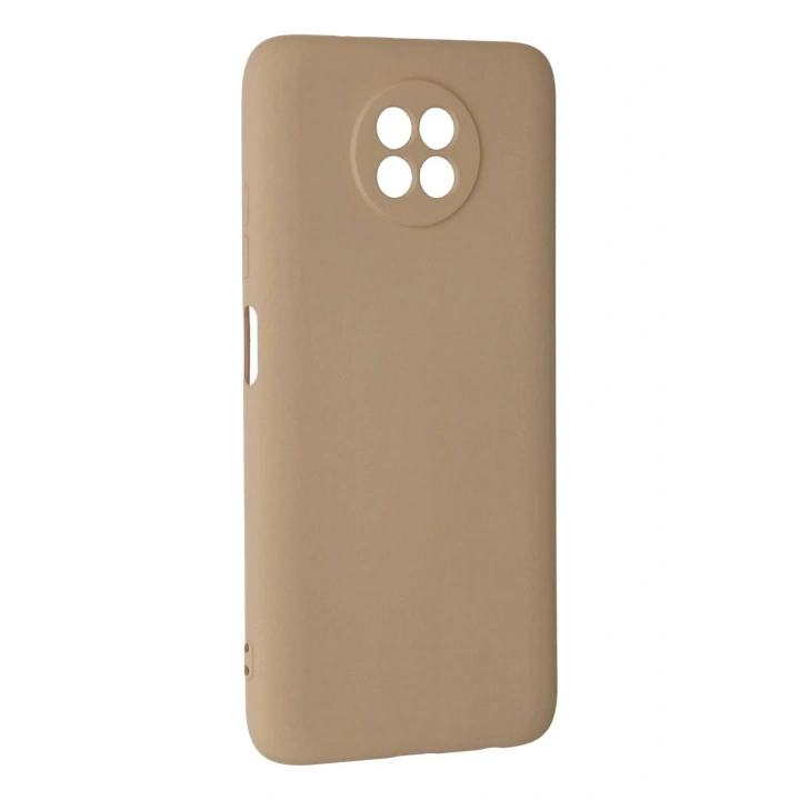 Mey İthalat®   Redmi Note 9 5G Kılıf Nano içi Kadife Silikon - Bej