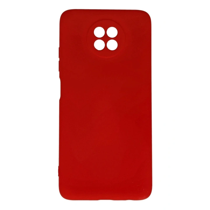 Mey İthalat®   Redmi Note 9 5G Kılıf Nano içi Kadife Silikon - Kırmızı