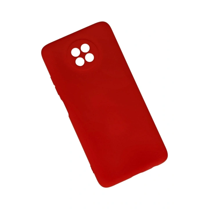 Mey İthalat®   Redmi Note 9 5G Kılıf Nano içi Kadife Silikon - Kırmızı