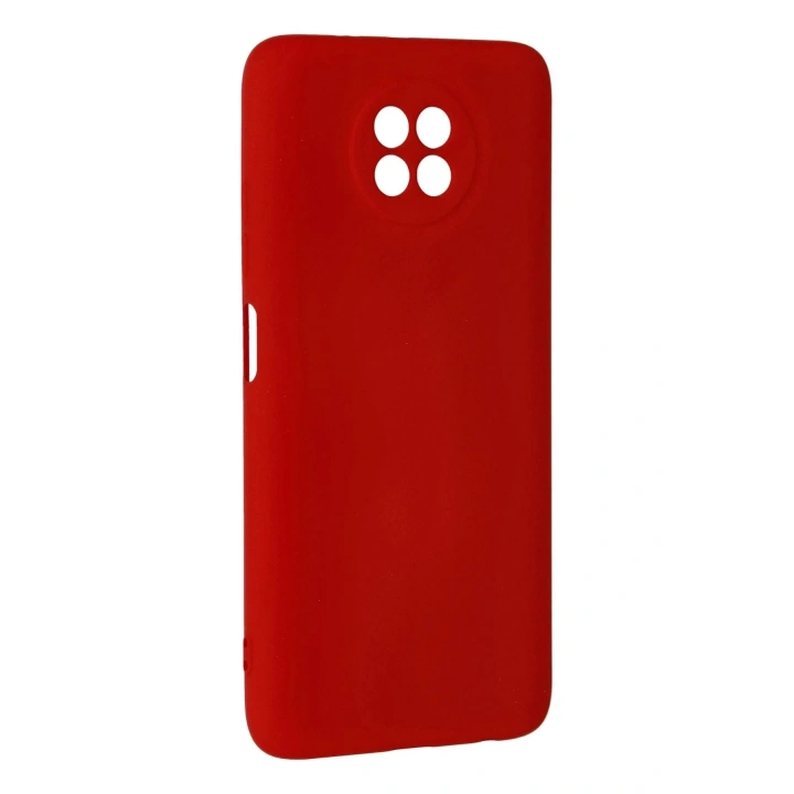 Mey İthalat®   Redmi Note 9 5G Kılıf Nano içi Kadife Silikon - Kırmızı