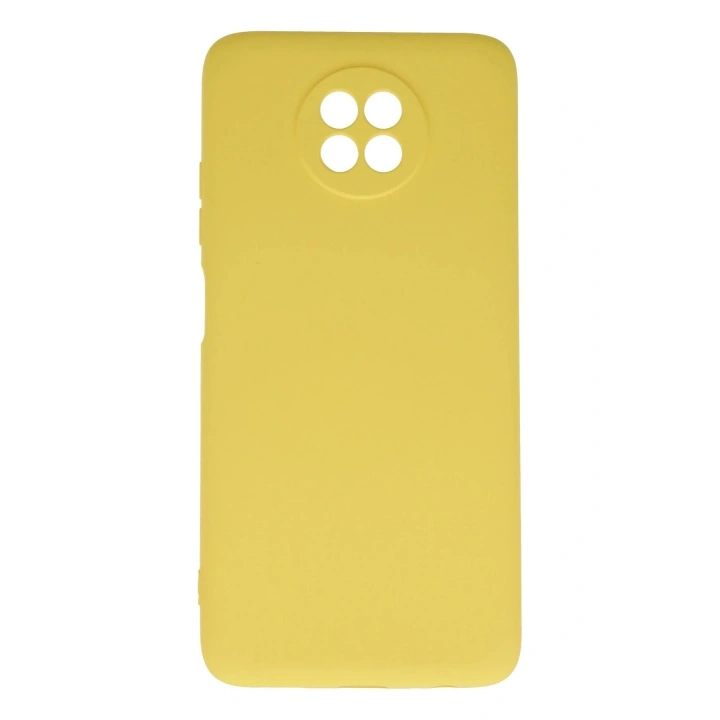 Mey İthalat®   Redmi Note 9 5G Kılıf Nano içi Kadife Silikon - Sarı