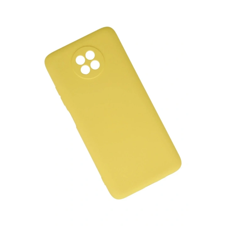 Mey İthalat®   Redmi Note 9 5G Kılıf Nano içi Kadife Silikon - Sarı