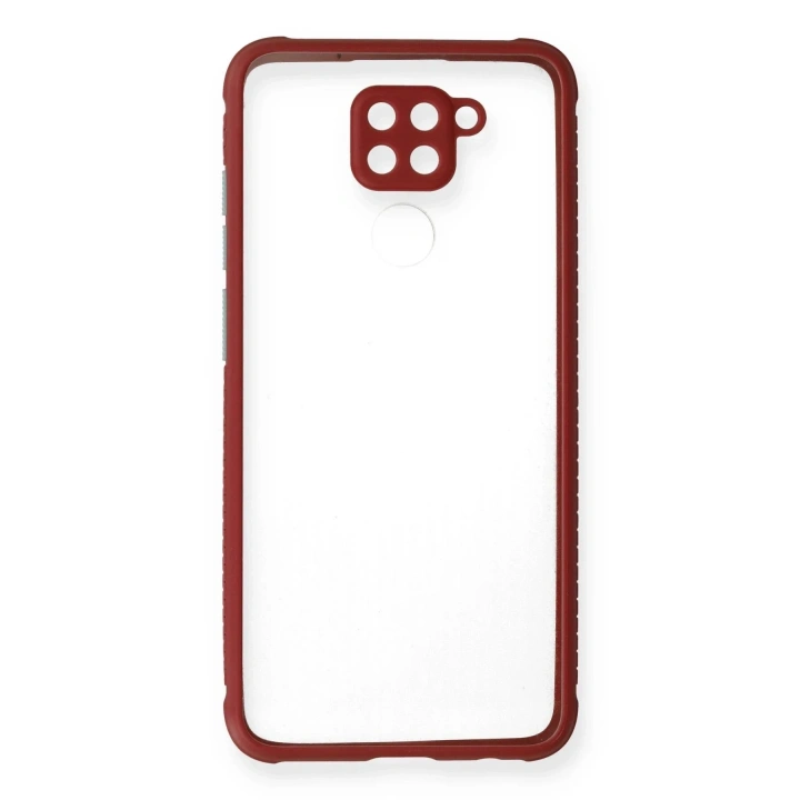 Mey İthalat®   Redmi Note 9 Kılıf Miami Şeffaf Silikon - Fuşya