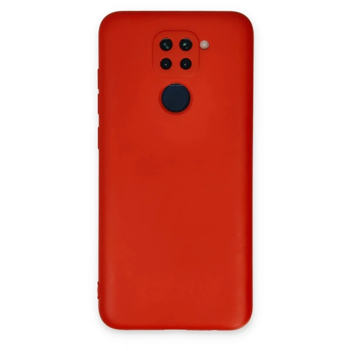Mey İthalat®   Redmi Note 9 Kılıf Nano içi Kadife Silikon - Kırmızı